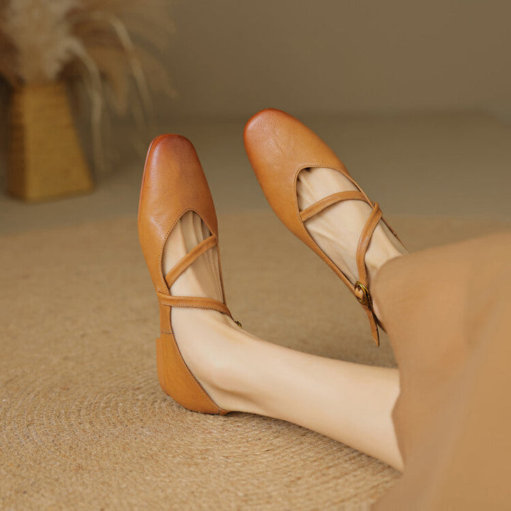 Aurelle | Women's Strap Leather Mary-Jane