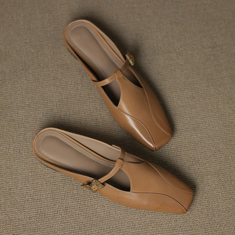 Luna | Women's Sculpt Leather Mules