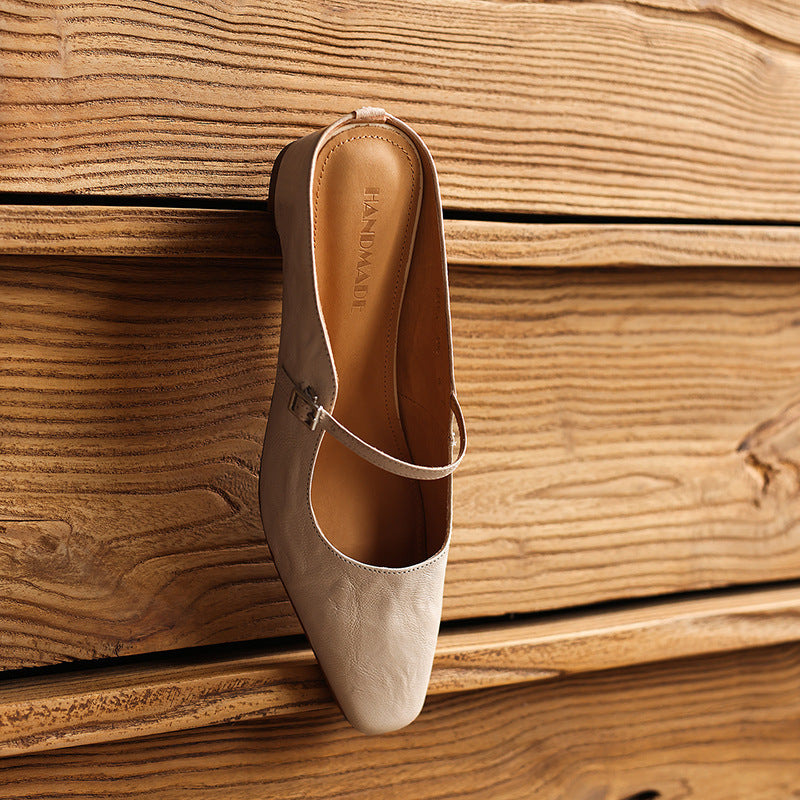 Sera | Women's Square-Toe Leather Mules