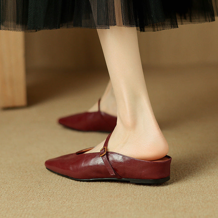 Celine | Women's Leather Strap Mules