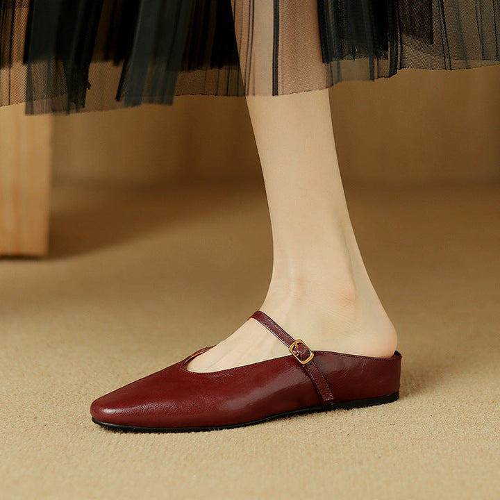 Celine | Women's Leather Strap Mules