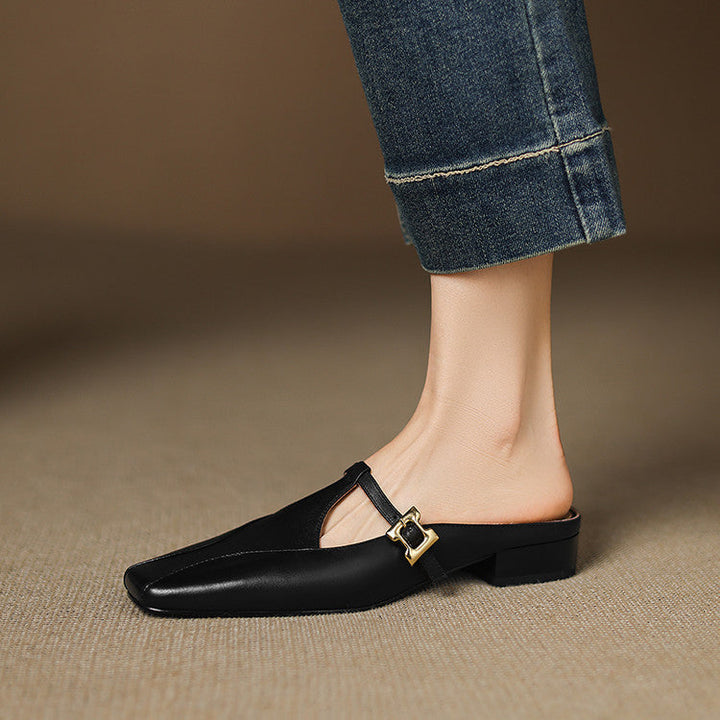Luna | Women's Sculpt Leather Mules