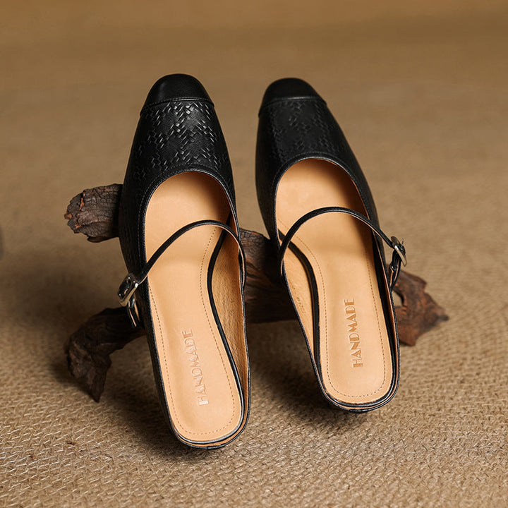 Rielle | Women's Strap Leather Mules