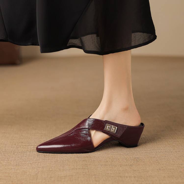 Aurel | Women's Leather Sculpt Mules
