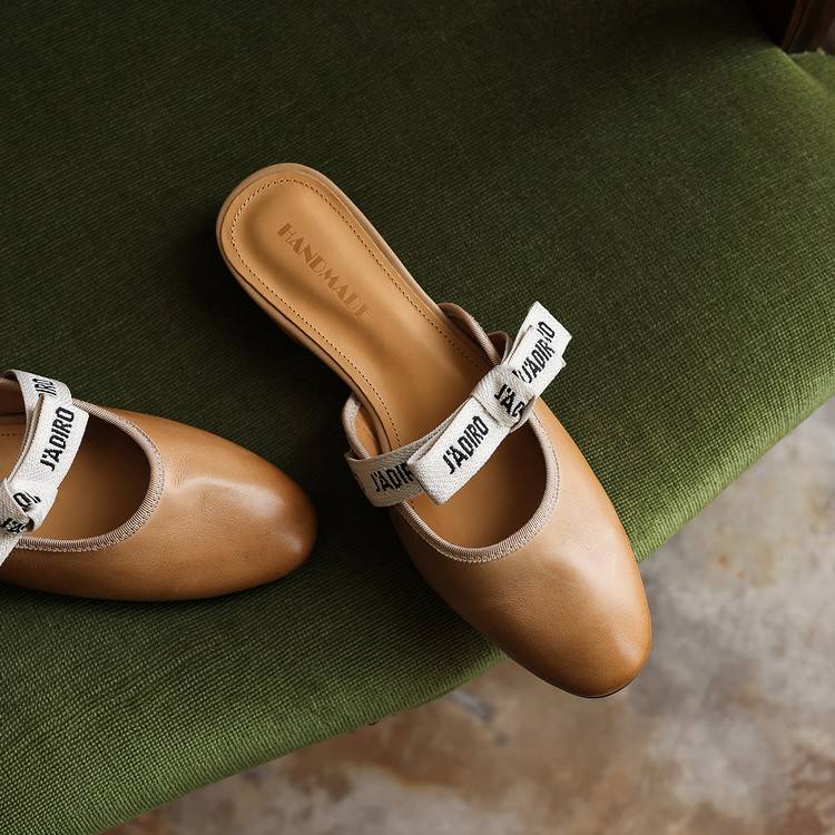 Maelle | Women's Bow Leather Mules