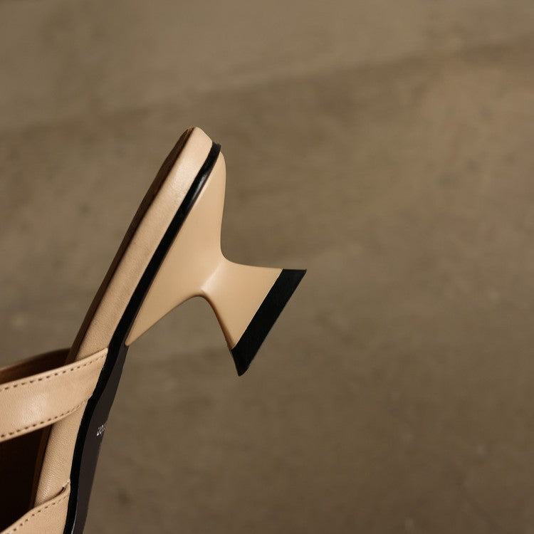 Elvaré | Women's Strap Leather Mules