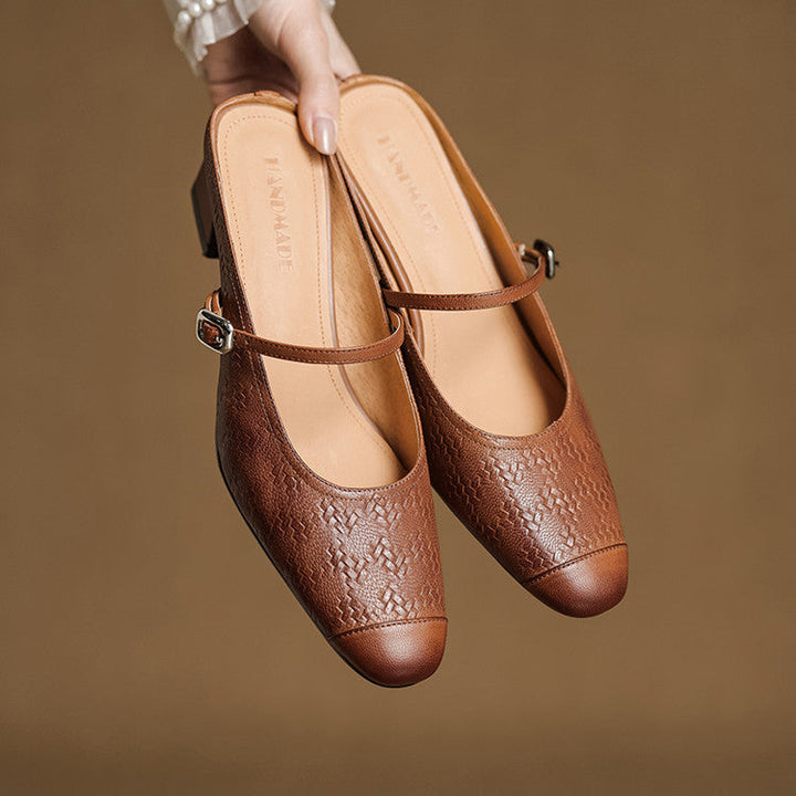 Rielle | Women's Strap Leather Mules