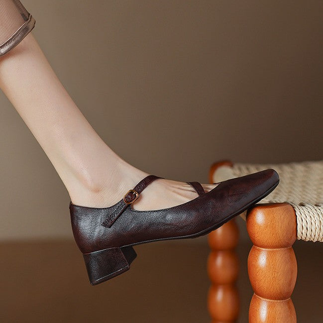 Marvelle | Women's Leather Mary Janes