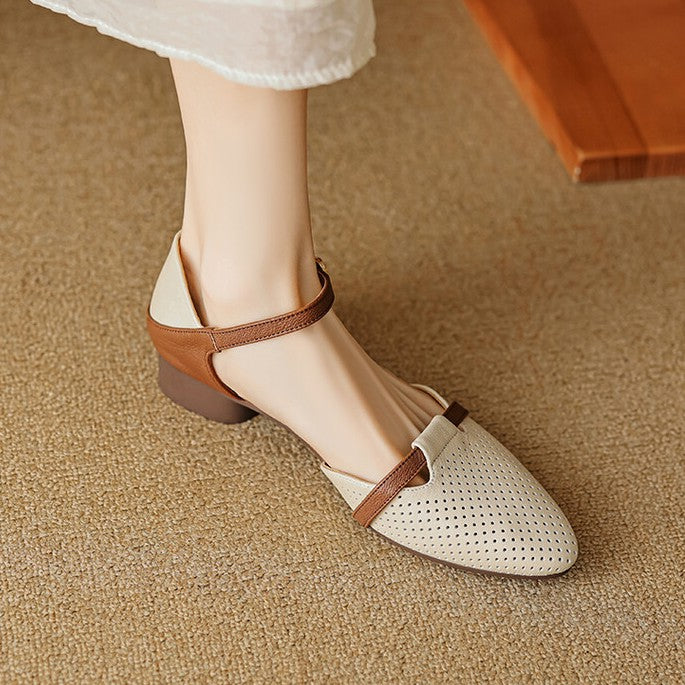 Calenne | Women's Leather Slingbacks