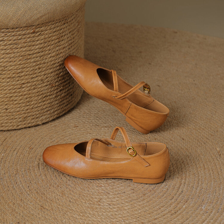 Aurelle | Women's Strap Leather Mary-Jane