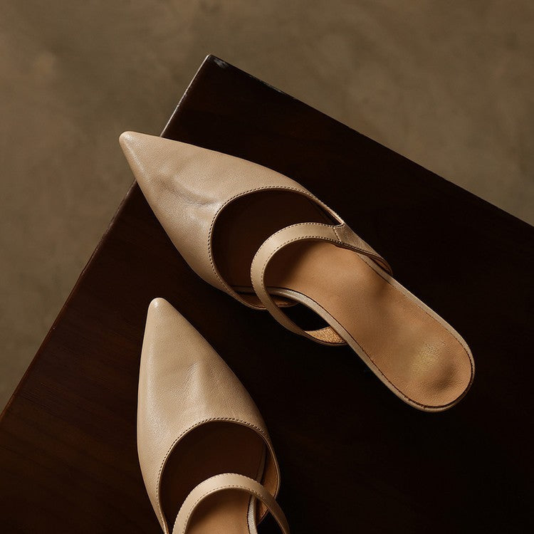Elvaré | Women's Strap Leather Mules