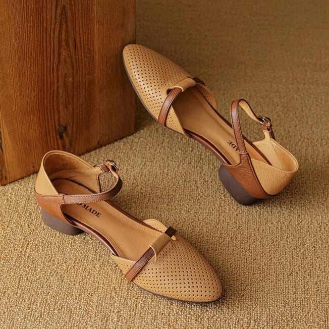 Calenne | Women's Leather Slingbacks