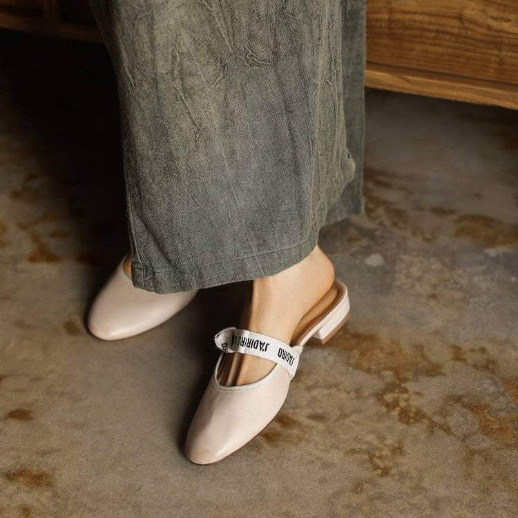 Maelle | Women's Bow Leather Mules