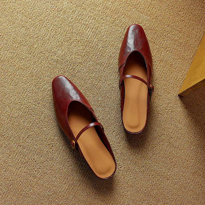 Celine | Women's Leather Strap Mules