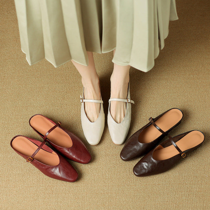 Celine | Women's Leather Strap Mules
