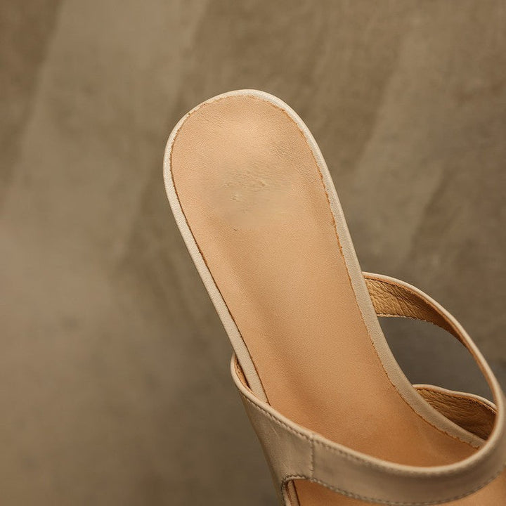Elvaré | Women's Strap Leather Mules