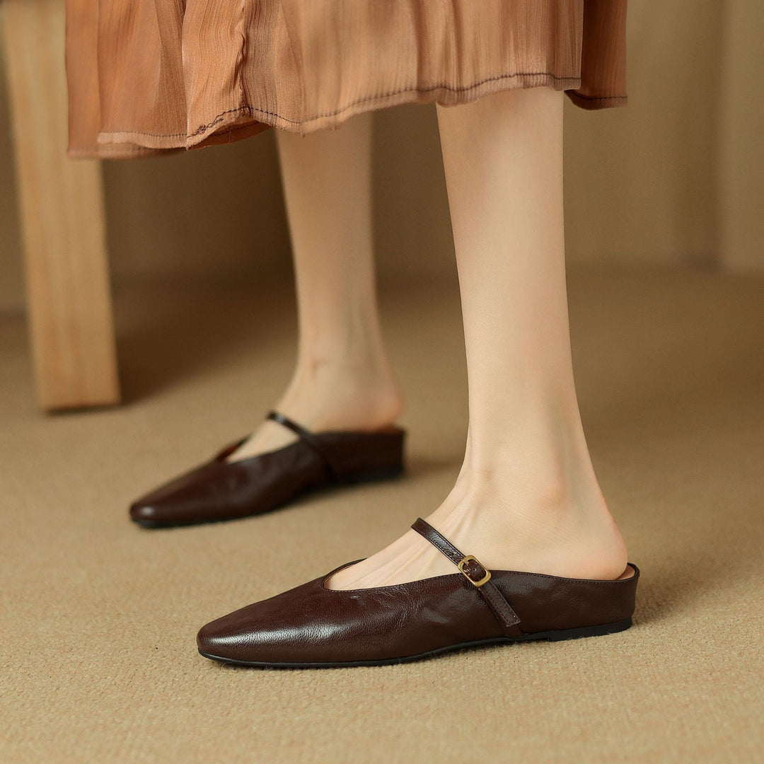 Celine | Women's Leather Strap Mules