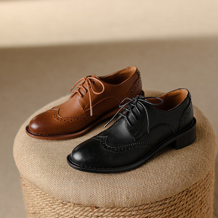 Orvain | Women's Brogue Leather Oxfords