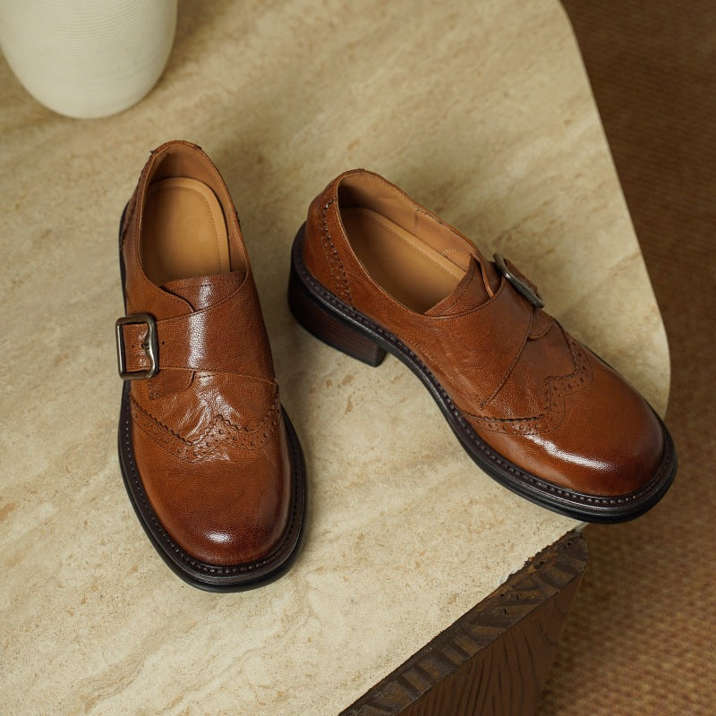 Tessa | Women's Monk-Strap Leather Brogues