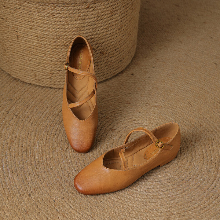 Aurelle | Women's Strap Leather Mary-Jane