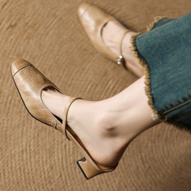 Rielle | Women's Strap Leather Mules