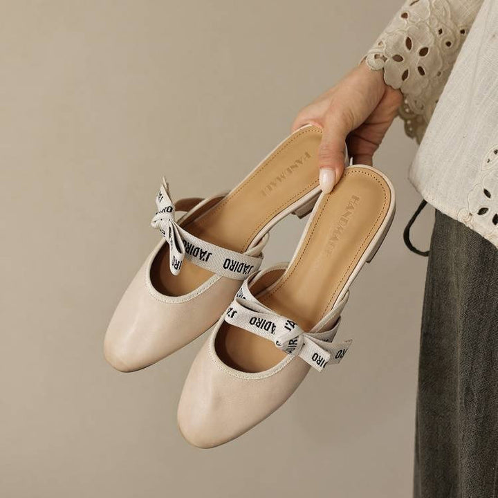 Maelle | Women's Bow Leather Mules