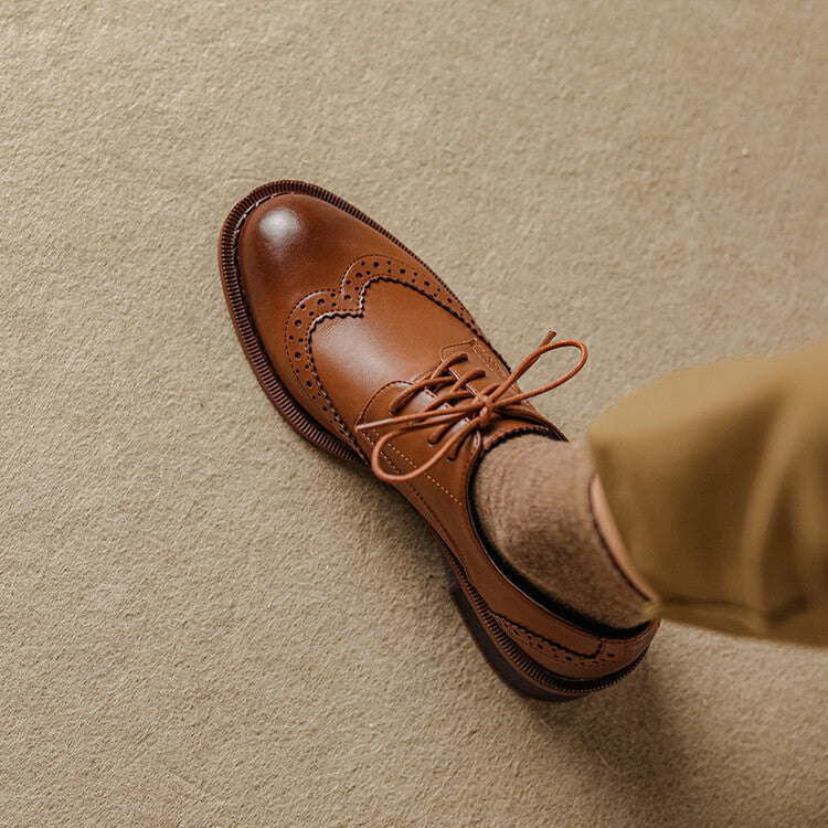Orvain | Women's Brogue Leather Oxfords
