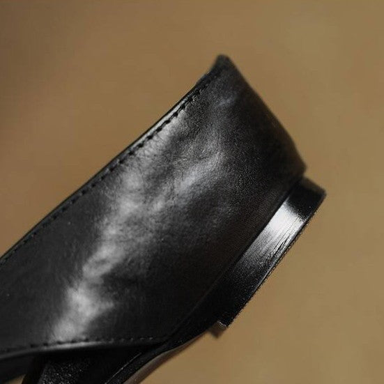 Elira | Women's Cross-Strap Leather Mules