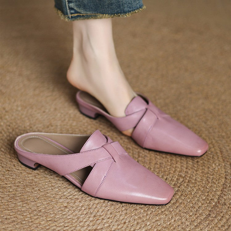 Virelle | Women's Cross Leather Mules