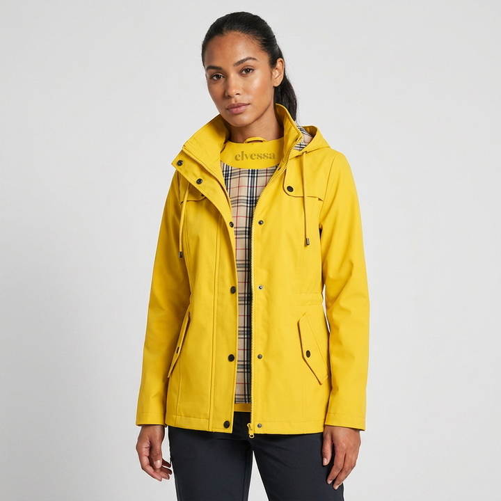 Qing | Women's Casual Drawstring Waist Zip-Up Hooded Jacket