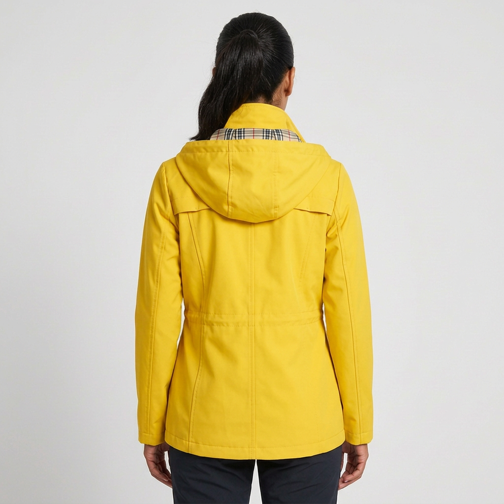 Qing | Women's Casual Drawstring Waist Zip-Up Hooded Jacket