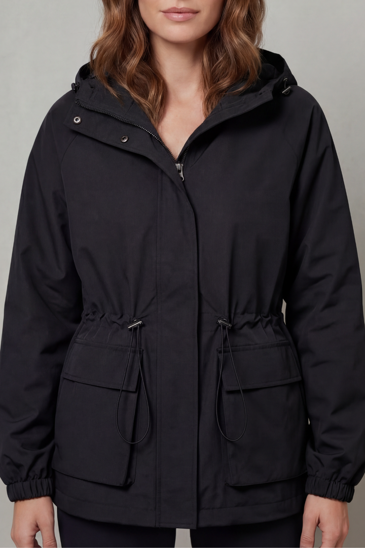 Ravelle | Women's Utility Style Drawstring Waterproof Jacket