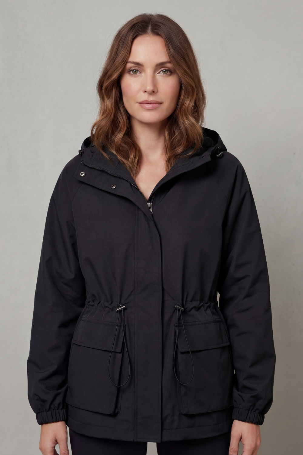 Ravelle | Women's Utility Style Drawstring Waterproof Jacket