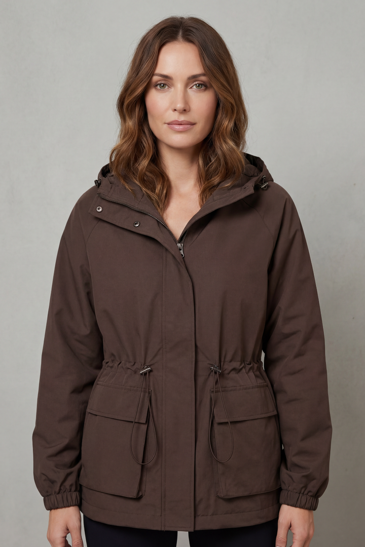 Ravelle | Women's Utility Style Drawstring Waterproof Jacket