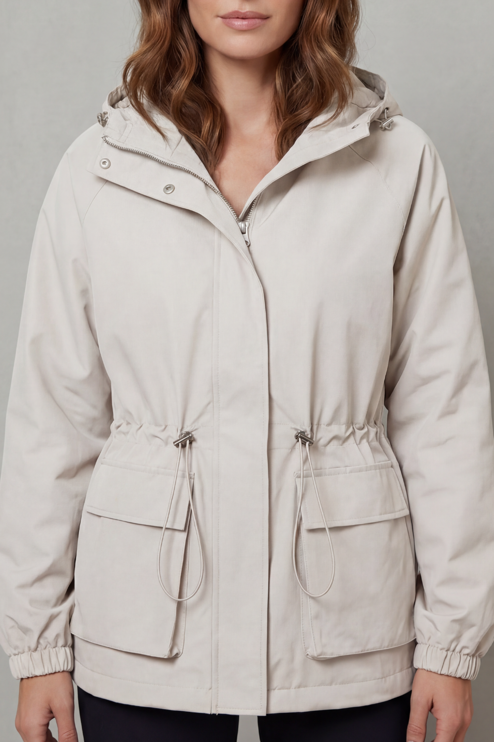 Ravelle | Women's Utility Style Drawstring Waterproof Jacket