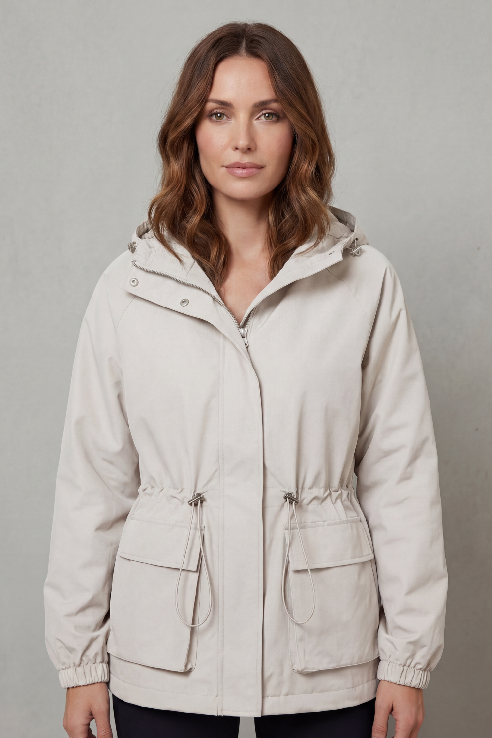 Ravelle | Women's Utility Style Drawstring Waterproof Jacket