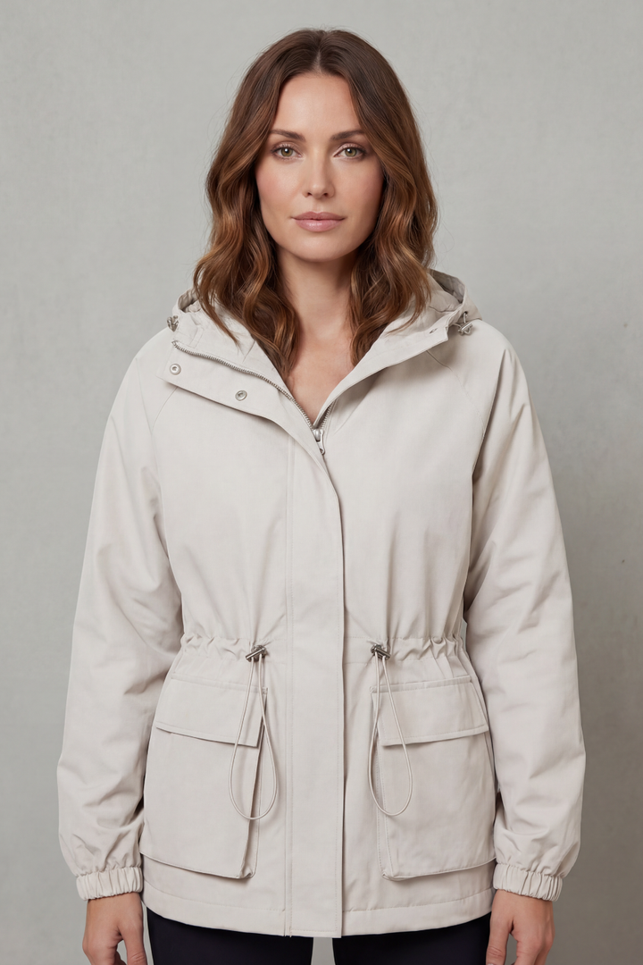 Ravelle | Women's Utility Style Drawstring Waterproof Jacket