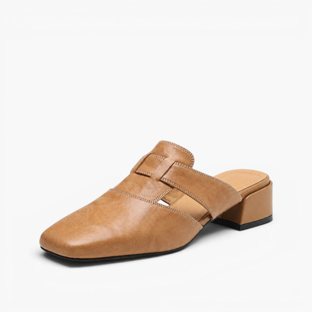 Rosel | Women's Square-Toe Leather Mules