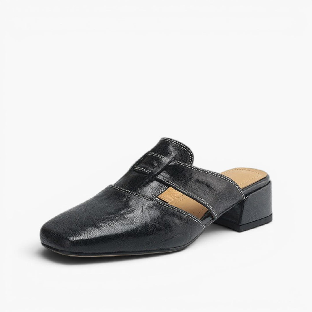 Rosel | Women's Square-Toe Leather Mules