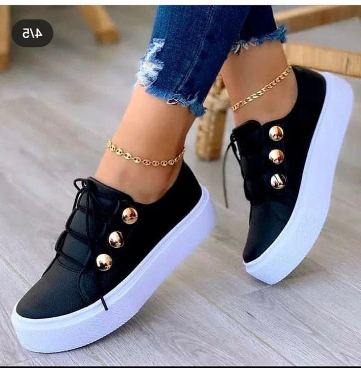Serena | Women's Orthopaedic Round Toe Platform Trainers