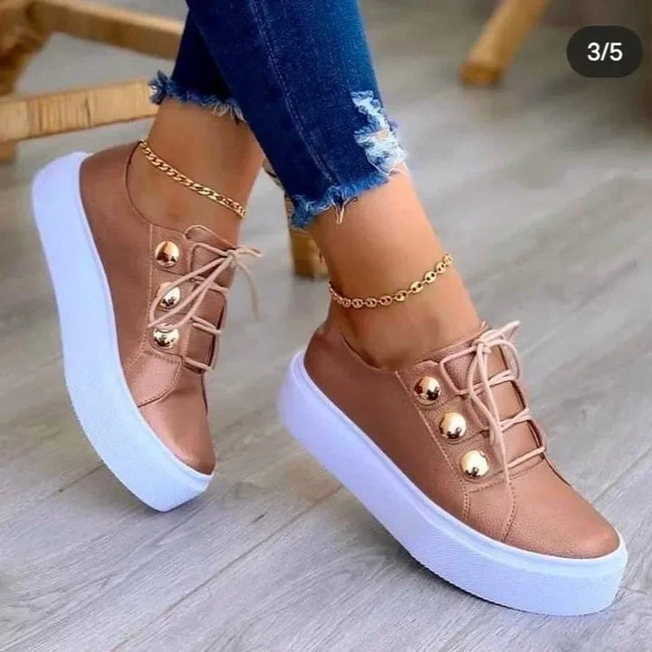 Serena | Women's Orthopaedic Round Toe Platform Trainers