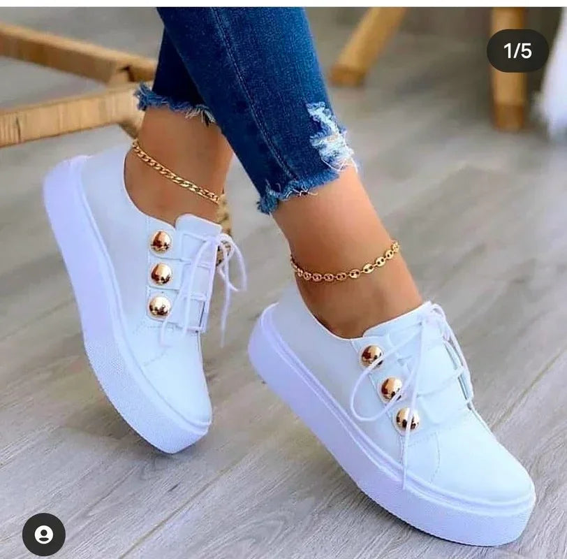 Serena | Women's Orthopaedic Round Toe Platform Trainers
