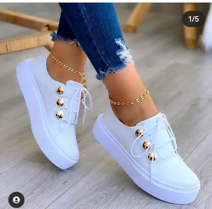 Serena | Women's Orthopaedic Round Toe Platform Trainers