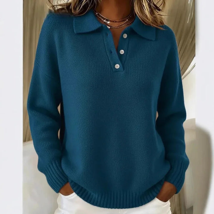Clara | Classic Polo Knit Sweater