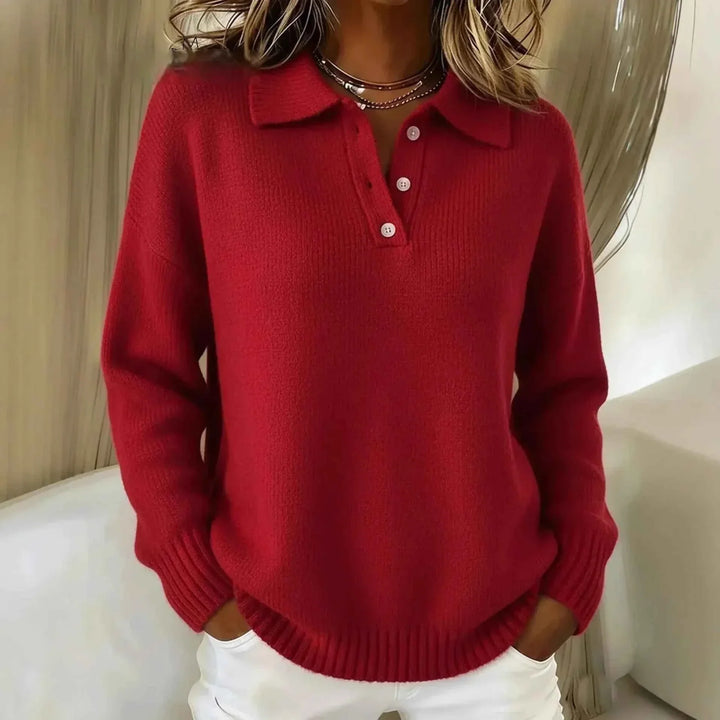 Clara | Classic Polo Knit Sweater