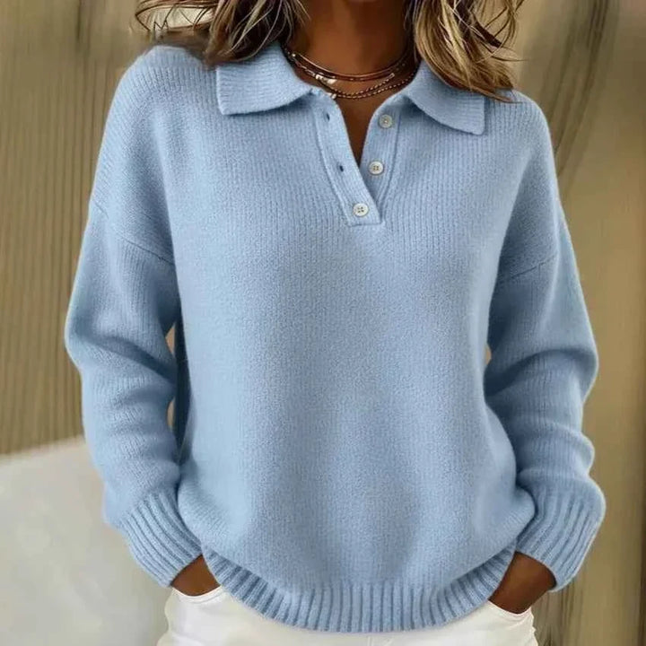 Clara | Classic Polo Knit Sweater
