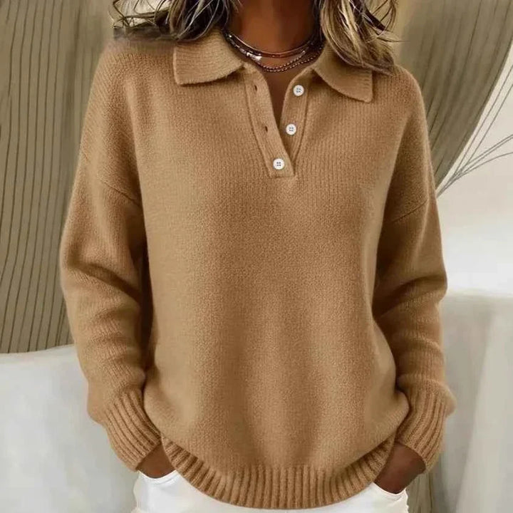Clara | Classic Polo Knit Sweater