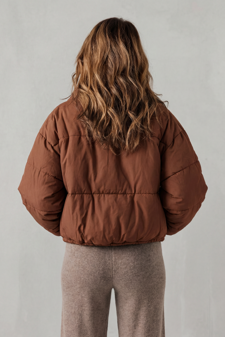 Savillonne | Women's Quilted Comfort Cropped Puffer Jacket