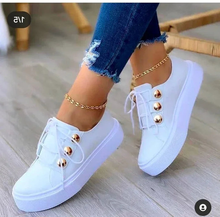 Serena | Women's Orthopaedic Round Toe Platform Trainers