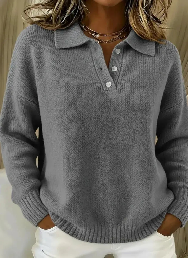 Clara | Classic Polo Knit Sweater